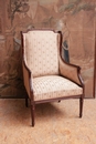 Louis XVI style Bergere in mahogany, France 19th century
