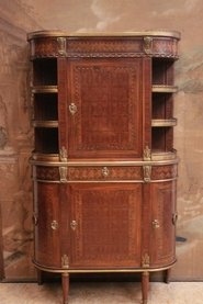 Louis XVI Bombe cabinet with inlay and bronze