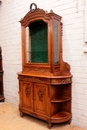 Louis XVI style Display cabinet in Walnut, France 19th century