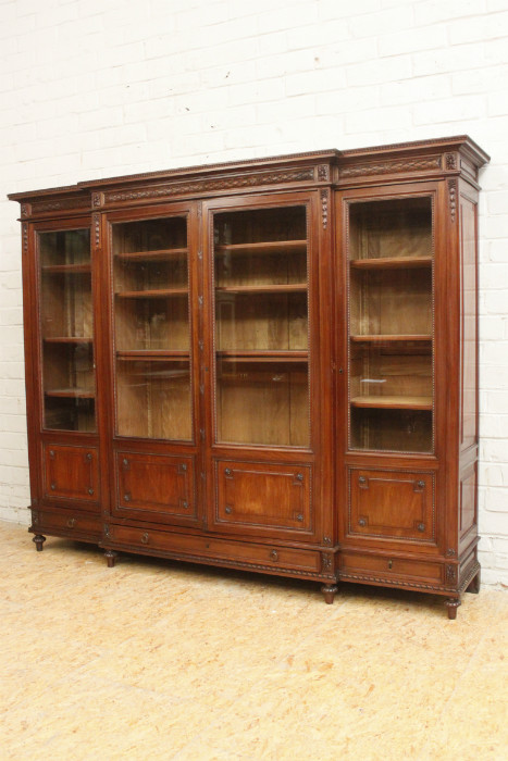 Louis Xvi Bookcase In Solid Mahogany Houtroos Recent Added