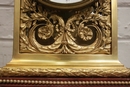 Louis XVI style Clock in Bronze and marble, France 19th century