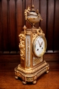 Louis XVI style Clock in bronze and onyx, France 19th century