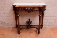 Louis XVI Console in walnut and marble top