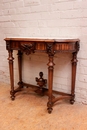 Louis XVI style Console in walnut and marble, France 19th century