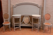 Louis XVI Paint bed  chairs and end tables