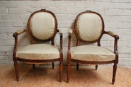 Louis XVI Pair arm chairs