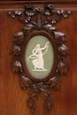 Louis XVI style Sideboard in mahogan marble wedgewood, France 1900