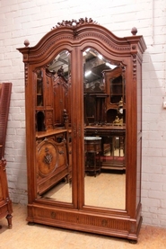 Louis XVI style 2 door armoire in mahogany