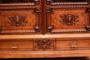 Louis XVI style Bookcase in Walnut, France 19th century