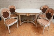 Louis XVI Table and 4 chairs