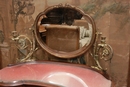 Louis XVI style Vanity in mahogany & bronze, France 19th century