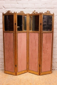 Louis XVIstyle folding screen in gilt wood