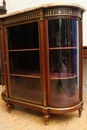 Louis XVI style Display cabinet in mahogany & bronze, France 19th century