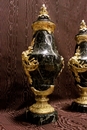style Urns in marble and bronze, France 19th century