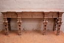 Regency style Console in oak and marble, France 19th century