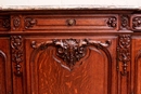 Regency style Sideboard in oak and marble, France 19th century