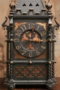 Gothic style Clock in metal, France 19th century