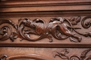 Hunt style CASTLE CABINET in Oak, France 19th century