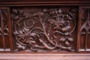 Gothic style Fire mantle in Oak, France 19th century