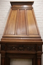 Renaissance style Fire mantle in Walnut, France 19th century