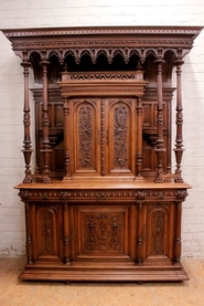 Monumental walnut cabinet