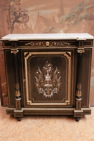 Napoleon III cabinet with mother of pearl inlay and gilt bronze