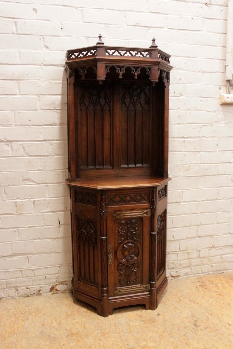 Narrow Gothic Cabinet In Walnut Houtroos Recent Added Items