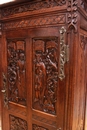 Gothic style Cabinet in Oak, France 1900