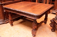 Oak breton figural table in oak