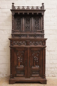 Oak gothic cabinet