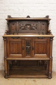 Oak gothic cabinet 