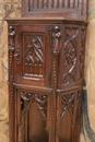 Gothic style Cabinet in Oak, France 19th century