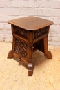 Gothic style Stool in Oak, France 19th century