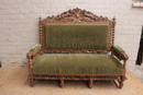 Hunt style Sofa in Oak, France 19th century