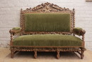 Hunt style Sofa in Oak, France 19th century
