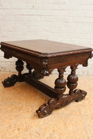 Oak renaissance desk table