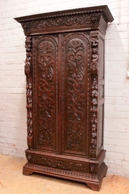 Oak renaissance style armoire