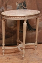 Louis XVI style Table in paint wood and marble, France 19th century