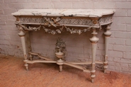 Paint Louis XVI Wall console with marble top