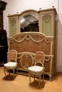 Transition Louis XV/Louis XVI style Bedroom in paint wood, France 19th century