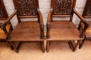 Gothic style Seats in Oak, France 19th century