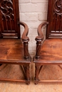 Gothic style Arm chairs in Walnut, France 19th century