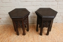 Gothic style Side table in Oak, France 19th century