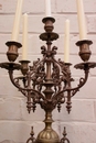 Gothic style Candelabras in Bronze and marble, France 19th century