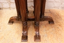 Gothic style Pedestals in Walnut, France 19th century