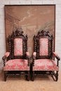 Hunt style Arm chairs in Oak, France 19th century