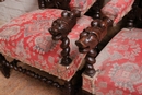 Hunt style Arm chairs in Oak, France 19th century