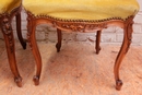 Louis XV Chairs in Walnut, France 19th century