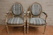Pair Louis XVI arm chairs