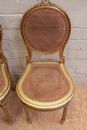 Louis XVI style Chairs in gilt wood, France 19th century